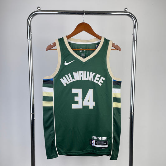 Milwaukee Bucks Giannis Antetokounmpo Icon Edition Jersey #34