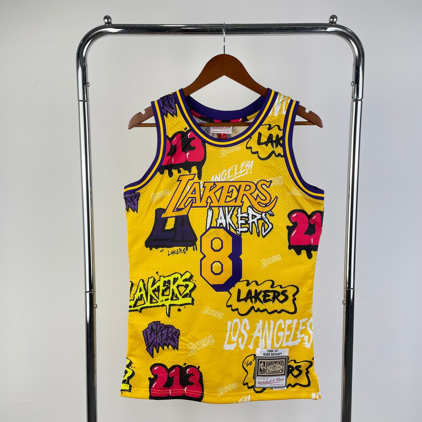 Los Angeles Lakers Kobe Bryant M&N Graffiti Jersey #8