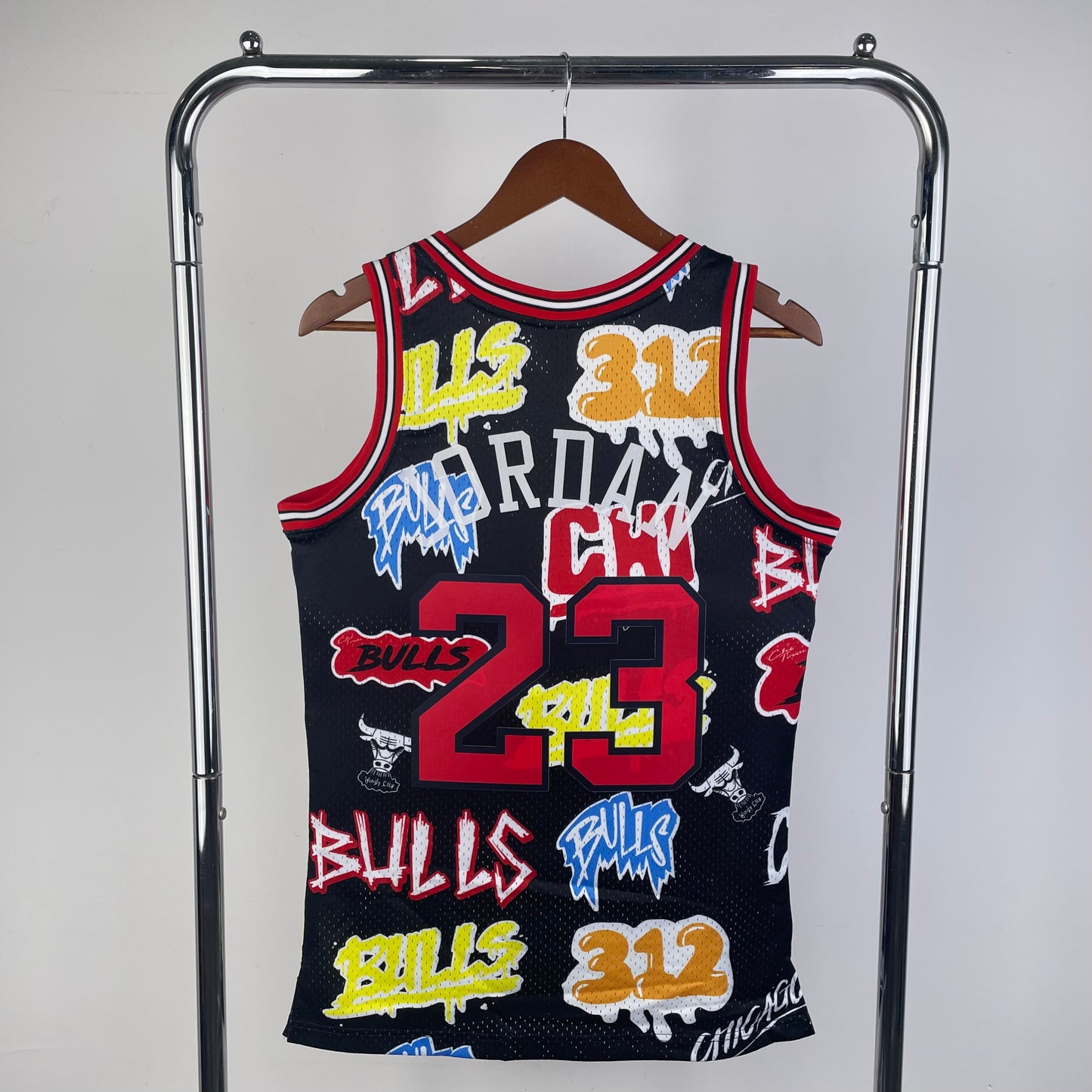 Chicago Bulls Michael Jordan Graffiti M&N Edition Jersey #23