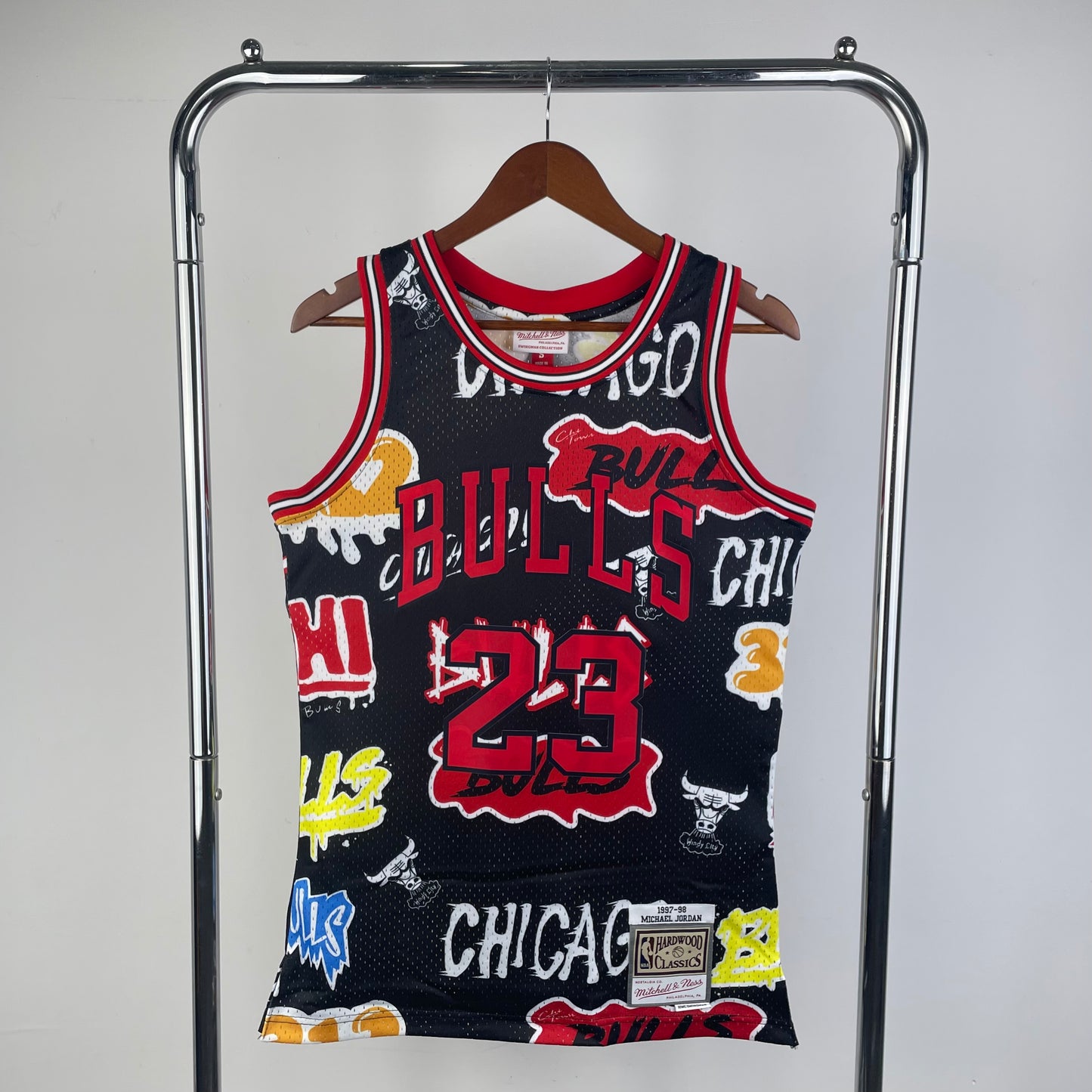 Chicago Bulls Michael Jordan Graffiti M&N Edition Jersey #23