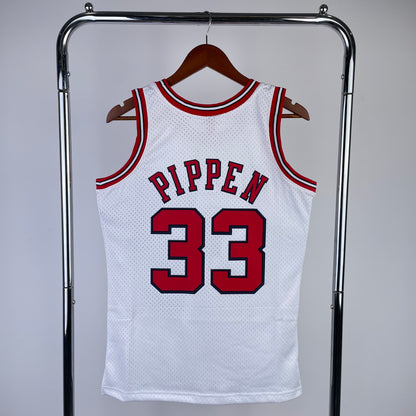 Chicago Bulls Scottie Pippen M&N White Edition Jersey #33