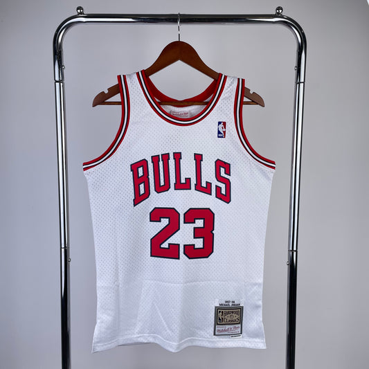 Chicago Bulls Michael Jordan M&N White Edition Jersey #23