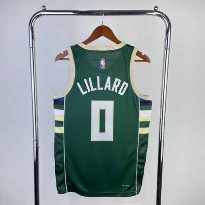 Milwaukee Bucks Damian Lillard Icon Edition Jersey #0