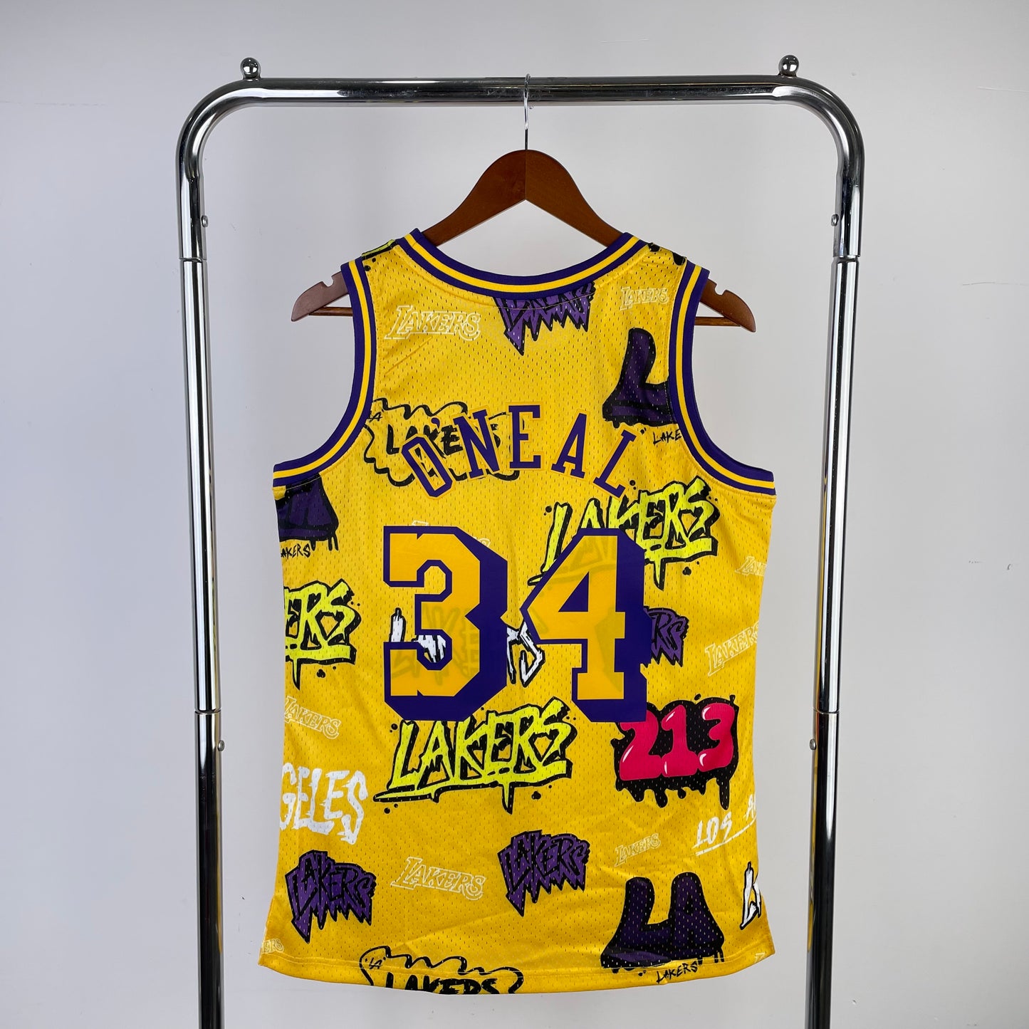 Los Angeles Lakers Shaquille O’Neal M&N graffiti Jersey #34