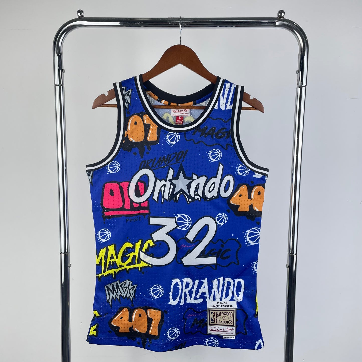 Orlando Magic Shaquille O’Neal Graffiti X M&N Edition Jersey #32