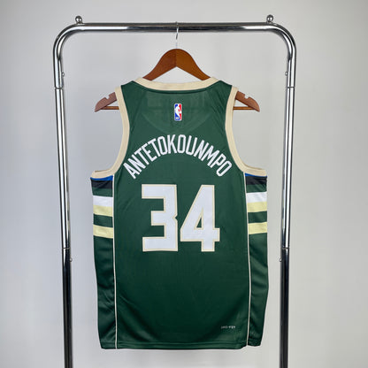 Milwaukee Bucks Giannis Antetokounmpo Icon Edition Jersey #34