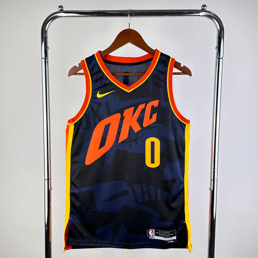 Oklahoma City Thunder Russell Westbrook City Edition Jersey #0