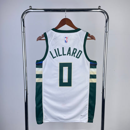 Milwaukee Bucks Damian  Lillard Association Edition Jersey #0