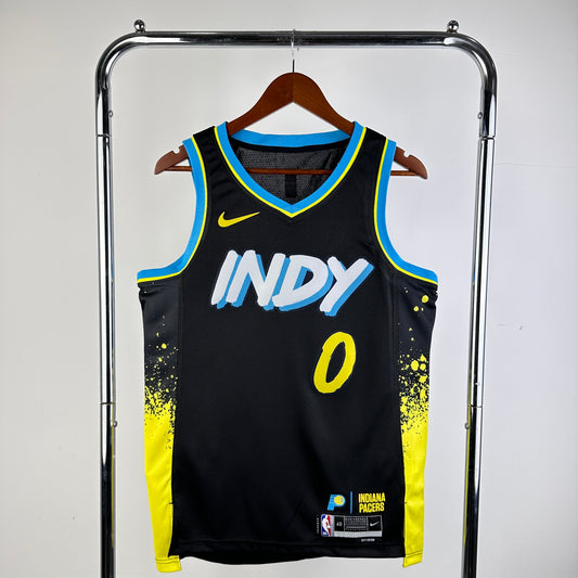 Indiana Pacers Tyrese Haliburton City Edition Jersey #0