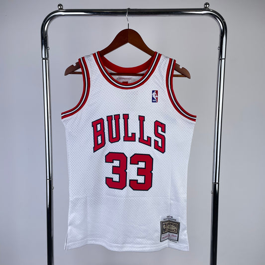 Chicago Bulls Scottie Pippen M&N White Edition Jersey #33