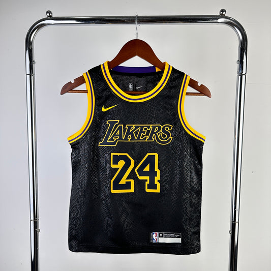 Los Angeles Lakers Snake Skin Kobe Bryant #24 Kids Jersey