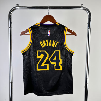 Los Angeles Lakers Snake Skin Kobe Bryant #24 Kids Jersey