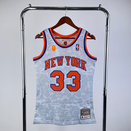 New York Knicks Patrick Ewing Bape X Mitchell&Ness Jersey #33