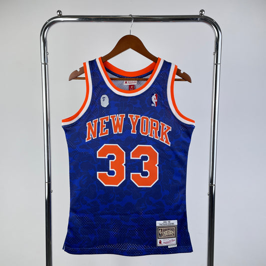 New York Knicks Patrick Ewing Bape X Mitchell&Ness Jersey #33