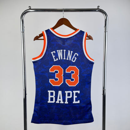New York Knicks Patrick Ewing Bape X Mitchell&Ness Jersey #33